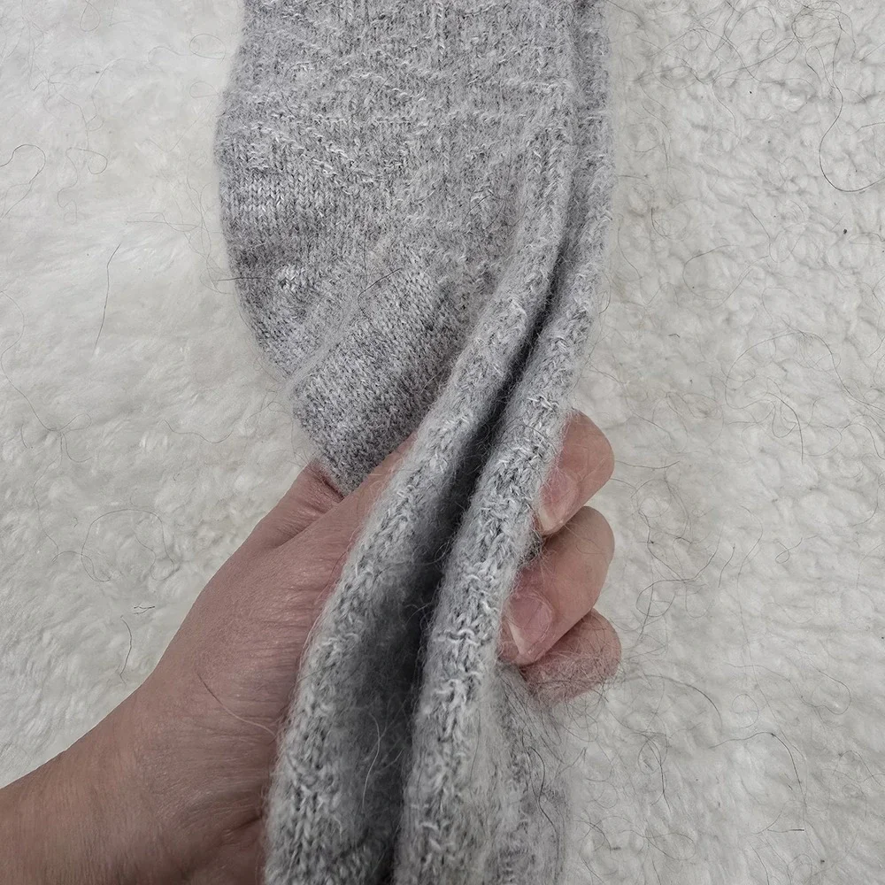 Handmade Goat Down Socks Grey Wool Thick Winter‎ Warm Long Boot Socks Unisex